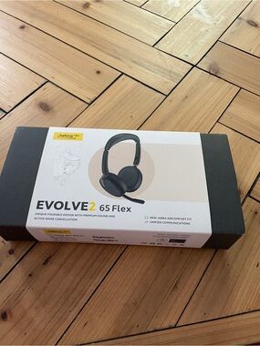 New Jabra Evolve2 65 Flex Wireless Stereo Headset Bluetooth Noise Cancelling .